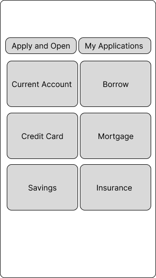 Low fidelity wireframe - example 1.